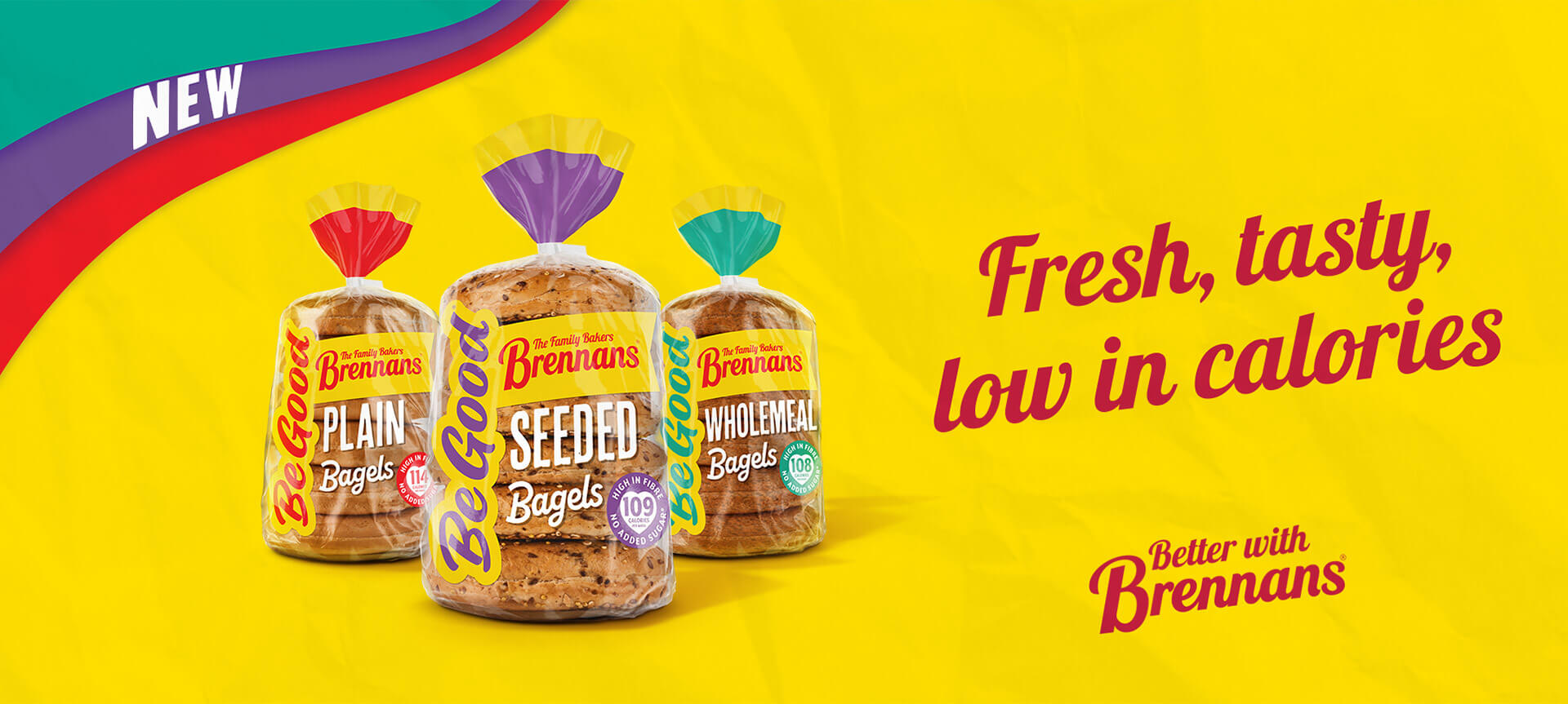 Brennans Be Good Bagels - Fresh, tasty, low in calories Brennans Be Good Bagels - Fresh, tasty, low in calories
