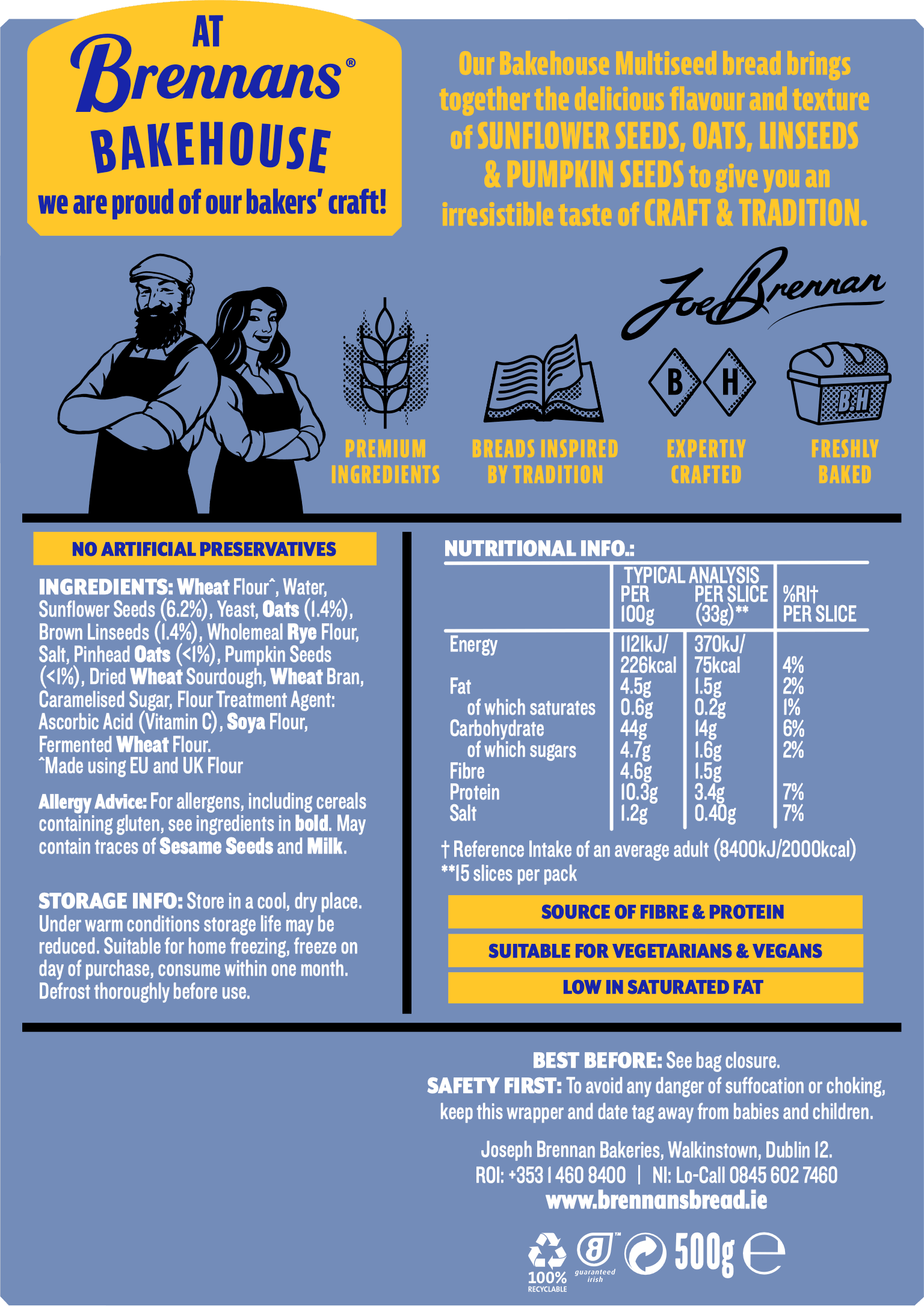 Bakehouse multiseed nutrition