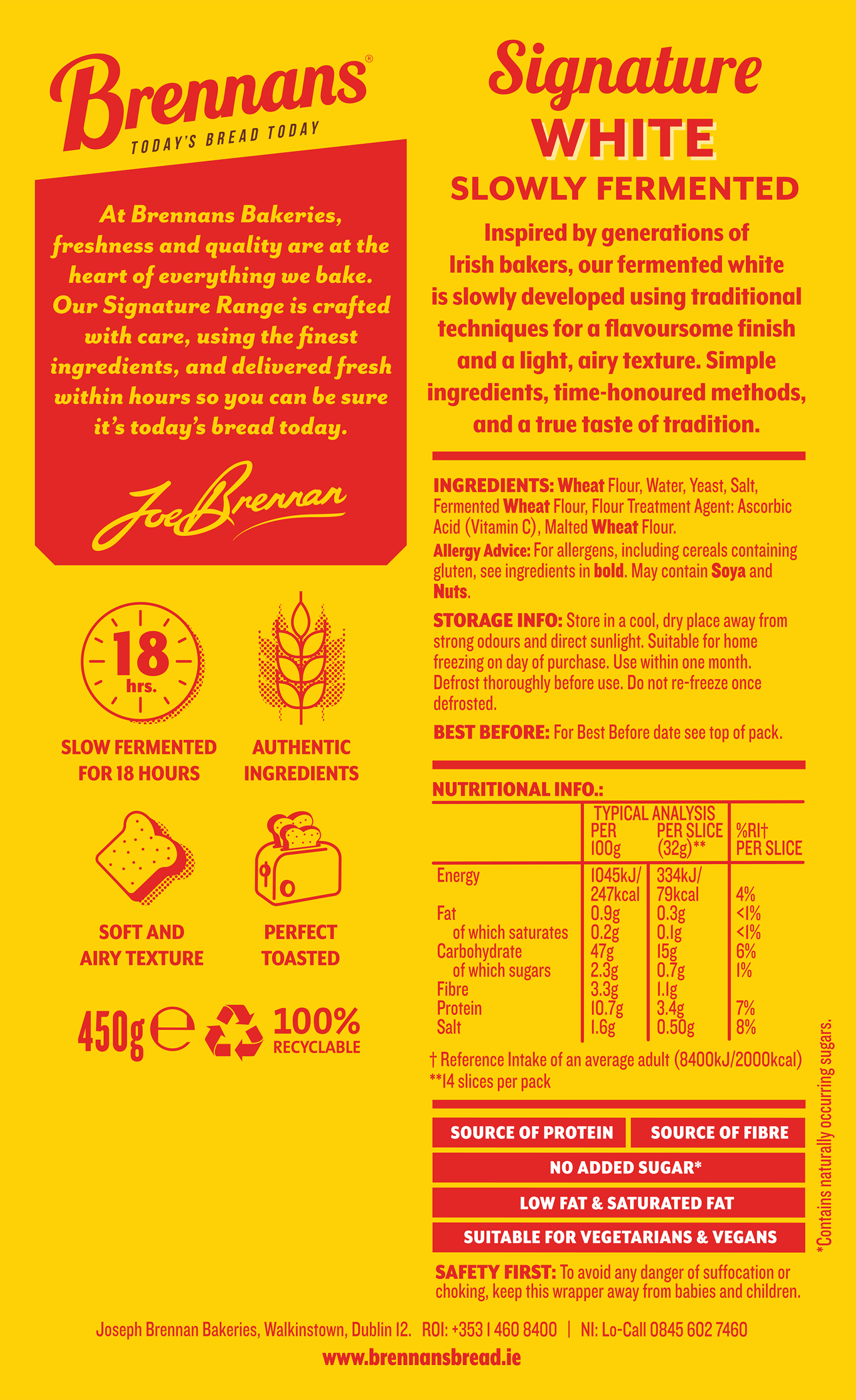 Signature range fermented white nutritional